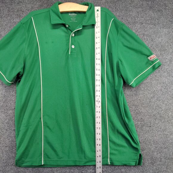 Krispy Kreme Men's Hydrovent Employee Piping Polo Shirt Uniform Green Large - Picture 11 of 13